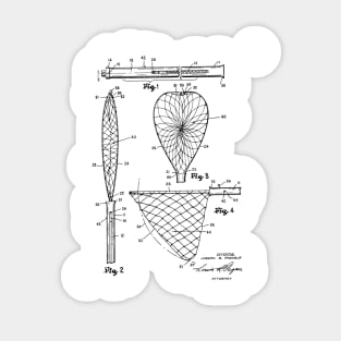 Fishing Net Vintage Patent Drawing Sticker